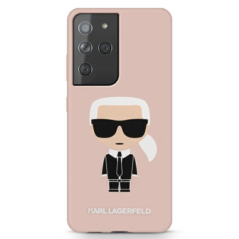 Karl Lagerfeld Fullbody Silicone Iconic - Etui Samsung Galaxy S21 Ultra (Różowy)