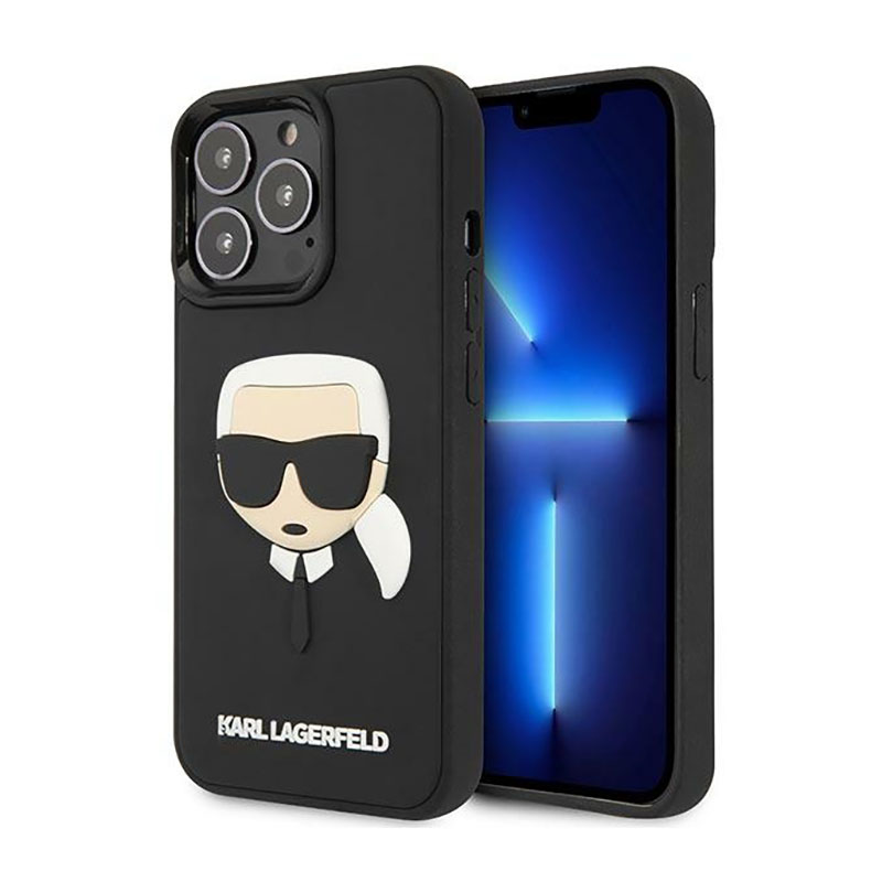 Karl Lagerfeld 3D Rubber Karl`s Head - Etui iPhone 14 Pro Max (czarny)