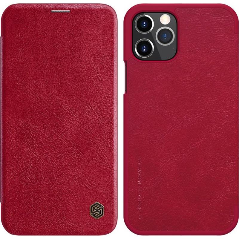 Nillkin Qin Leather Case - Etui Apple iPhone 12 / 12 Pro (Red)