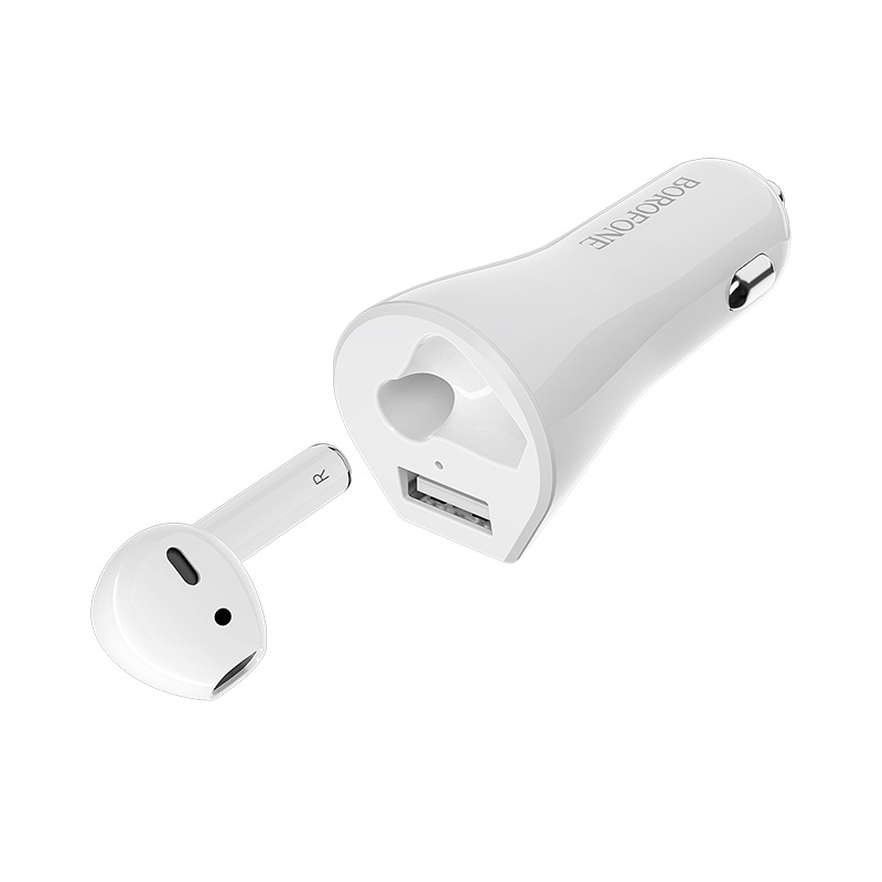 Borofone - słuchawka Bluetooth V5.0 ze stacją ładowania i dodatkowym portem USB