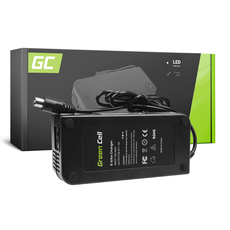 Green Cell - Ładowarka 29.4V 4A (RCA) do Baterii Roweru Elektrycznego 24V