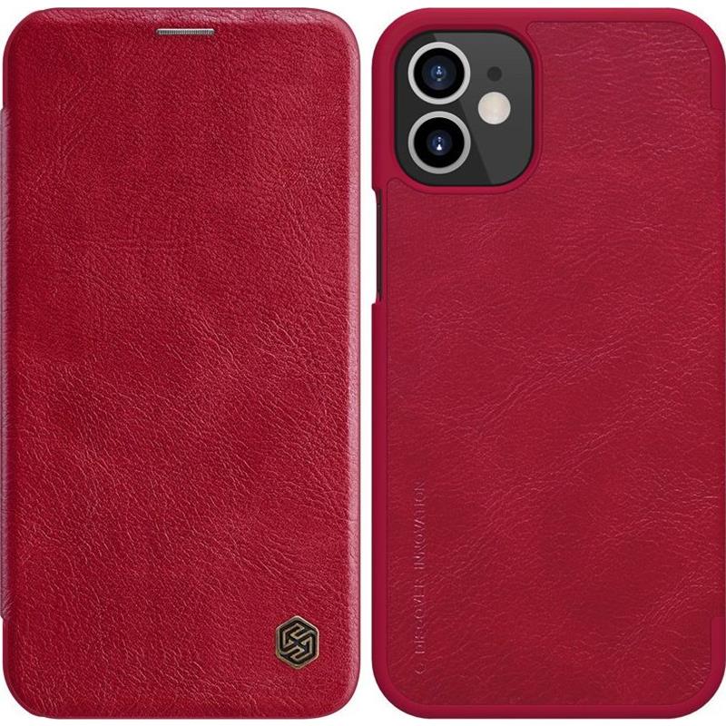 Nillkin Qin Leather Case - Etui Apple iPhone 12 Mini (Red)