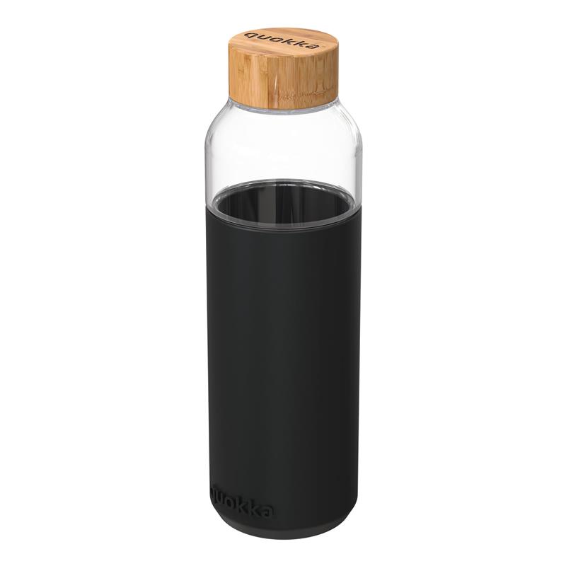 Quokka Flow - Butelka na wodę ze szkła 660 ml (Black)