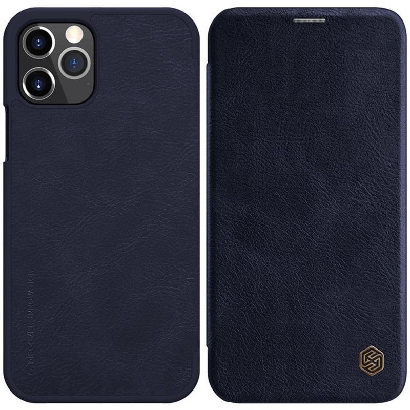 Nillkin Qin Leather Case - Etui Apple iPhone 12 / 12 Pro (Blue)