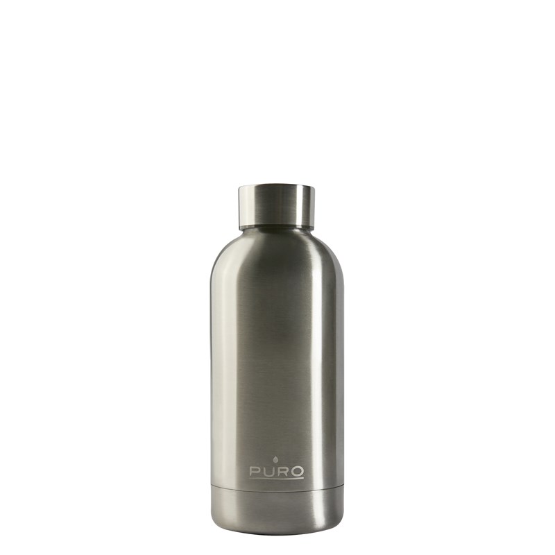 Puro Hot&Cold - Butelka termiczna ze stali nierdzewnej 350 ml (Metallic Silver)