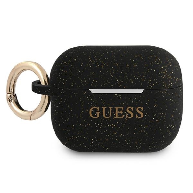 Guess Silicone Glitter Case Est – Etui Airpods Pro (czarny)