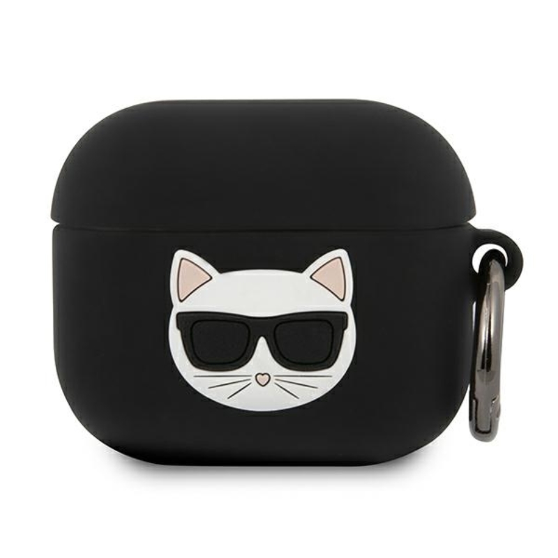 Karl Lagerfeld Choupette 3D - Etui Apple Airpods 3 (czarny)