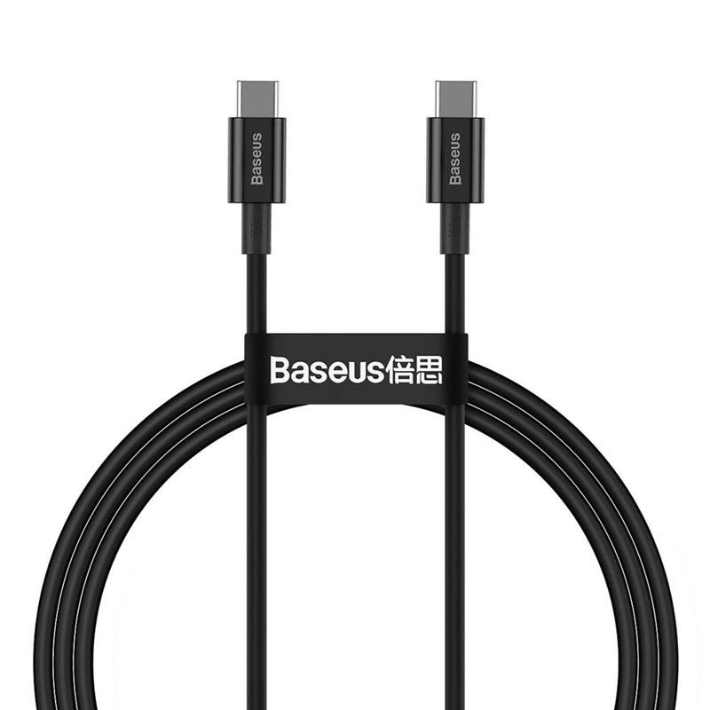 Baseus Superior Series - Kabel połączeniowy USB-C do USB-C PD 100W 1m (czarny)