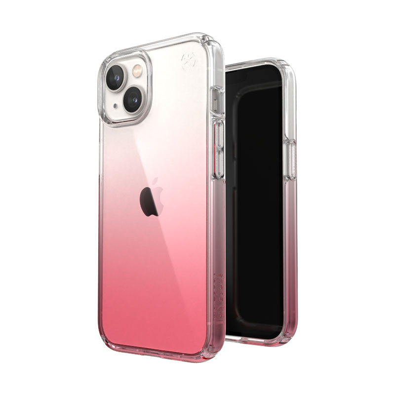 Speck Presidio Perfect-Clear + Ombre - Etui iPhone 14 / iPhone 13 z powłoką MICROBAN (Clear / Vintage Rose Fade)