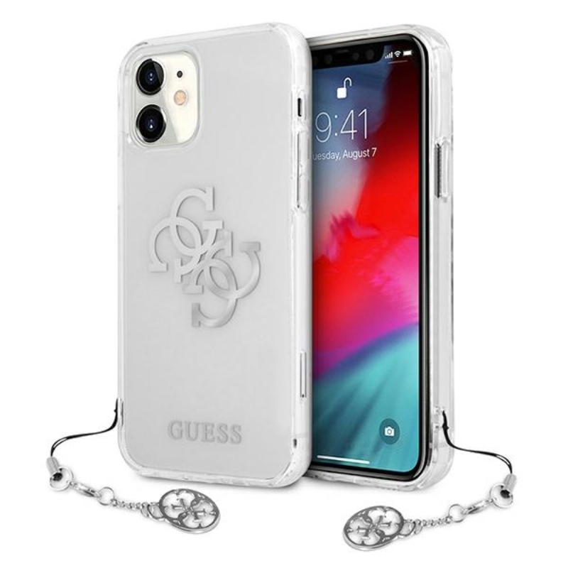 Guess 4G Big Logo Charm - Etui iPhone 11 (srebrny charms)