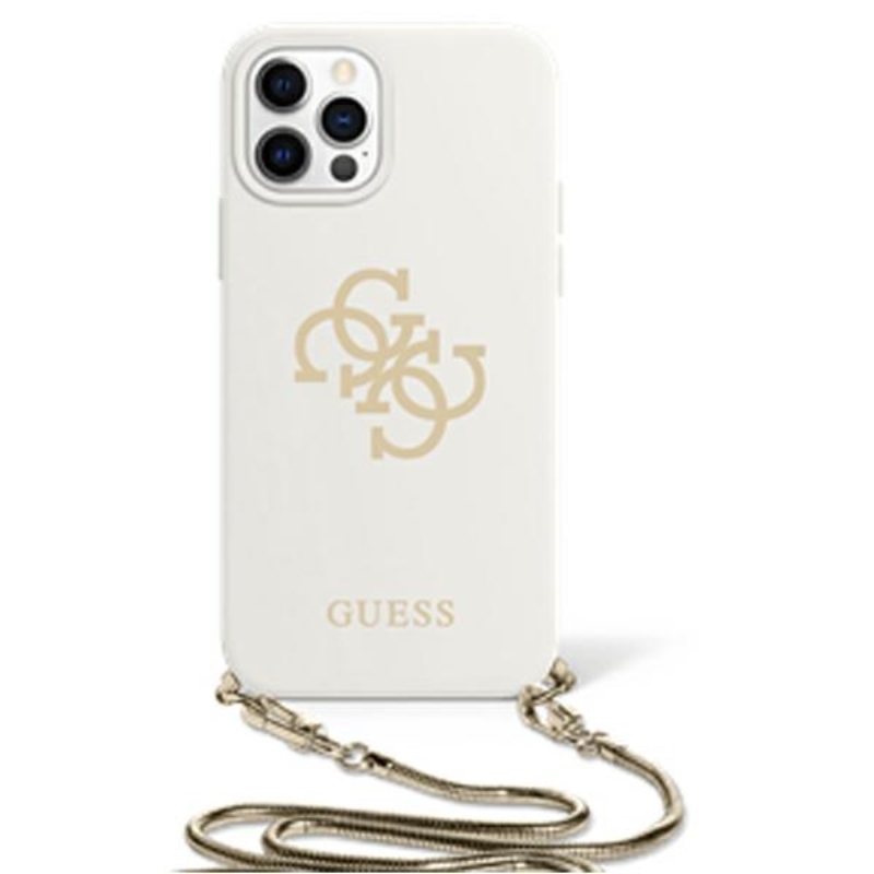 Guess 4G Big Logo Chain - Etui iPhone 12 Pro Max (biały)