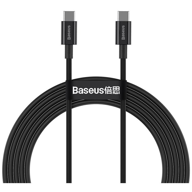 Baseus Superior Series - Kabel połączeniowy USB-C do USB-C PD 100W 2m (czarny)