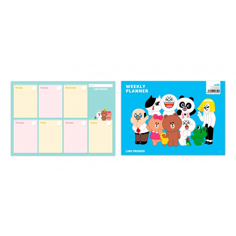 Line Friends - Planner tygodniowy 54 strony A4