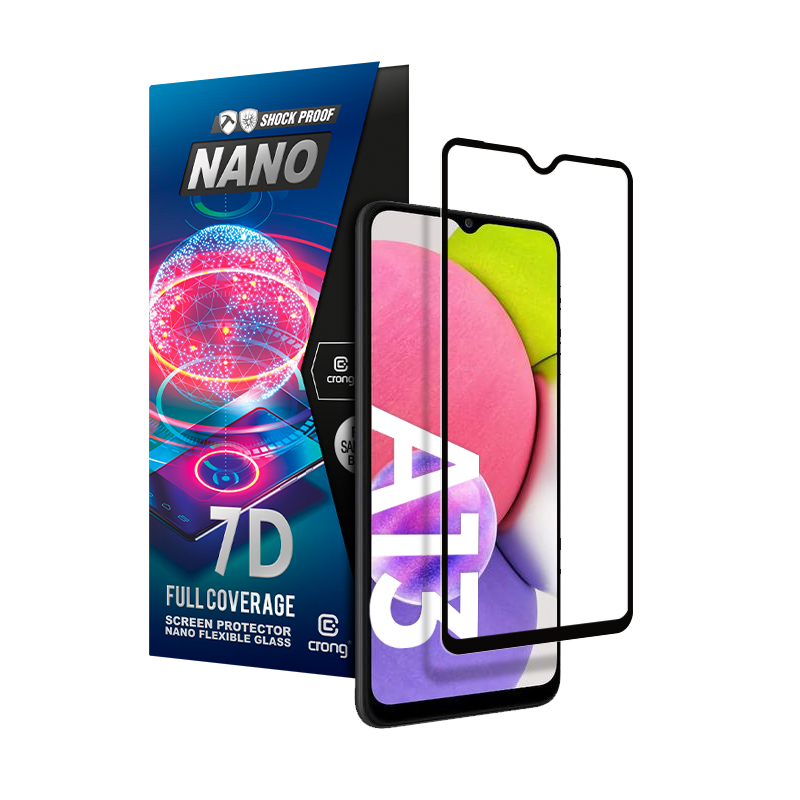 Crong 7D Nano Flexible Glass - Szkło hybrydowe 9H na cały ekran Samsung Galaxy A13 5G