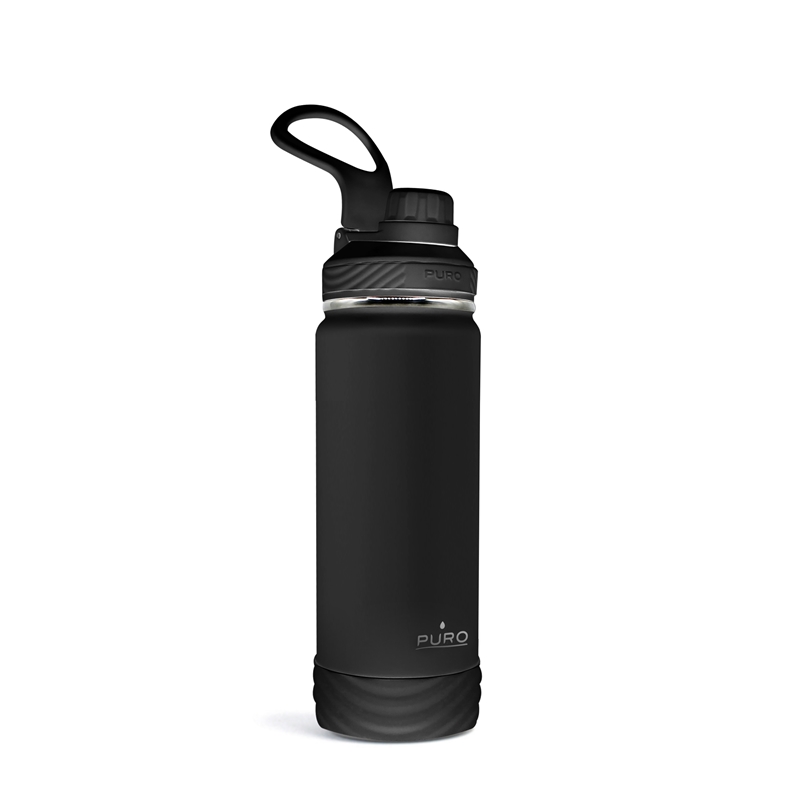 PURO Outdoor - Butelka termiczna ze stali nierdzewnej 500 ml (Black)