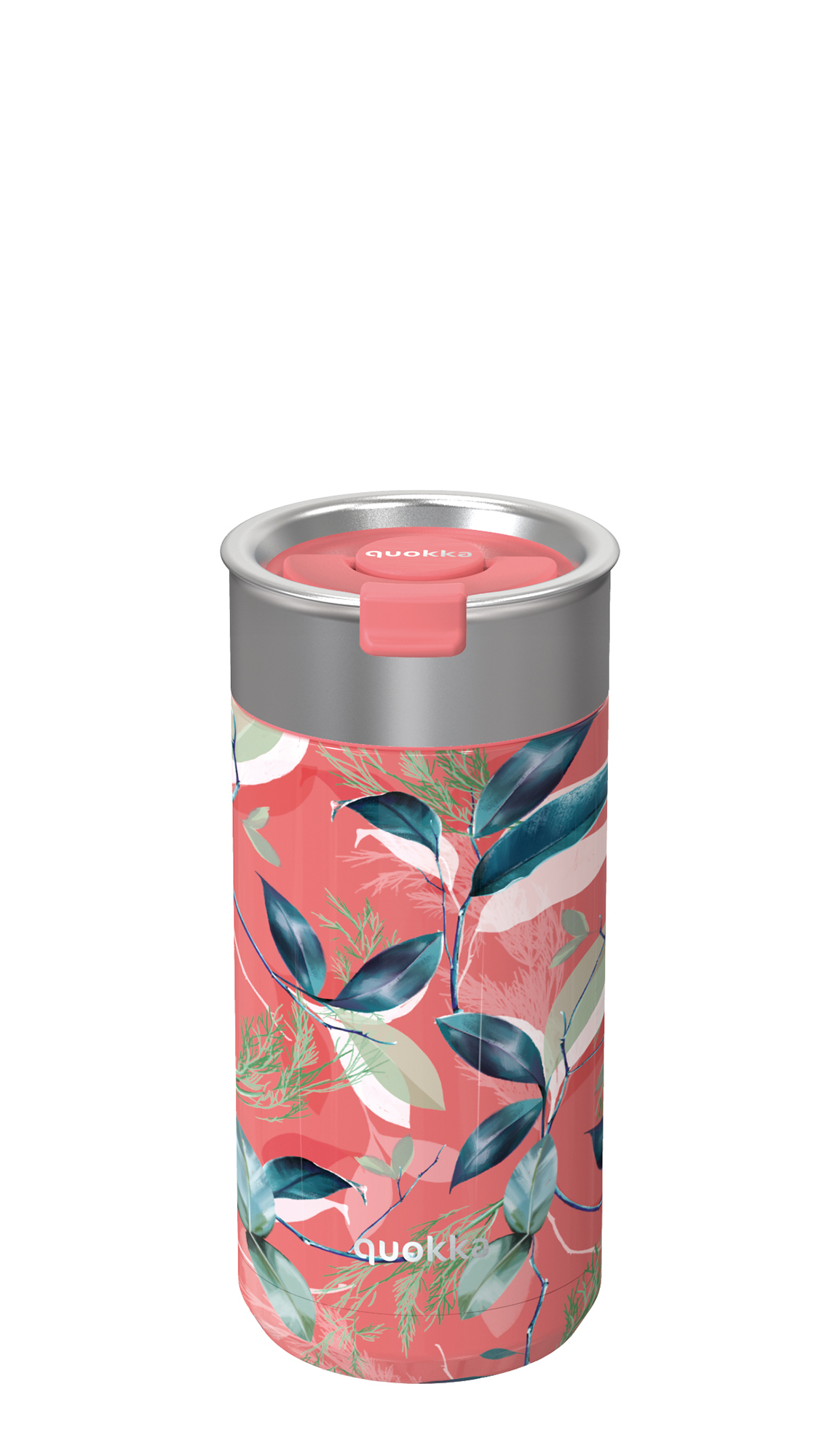 Quokka Boost Coffee Tumbler - Kubek termiczny ze stali nierdzewnej z zaparzaczem 400 ml (Exotic Pink)