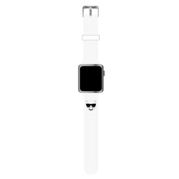 Karl Lagerfeld Silicone Choupette Head – Pasek do Apple Watch 38/40/41 mm (biały)