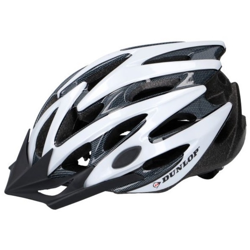 Dunlop - Kask rowerowy MTB r. S (Biało-czarny)