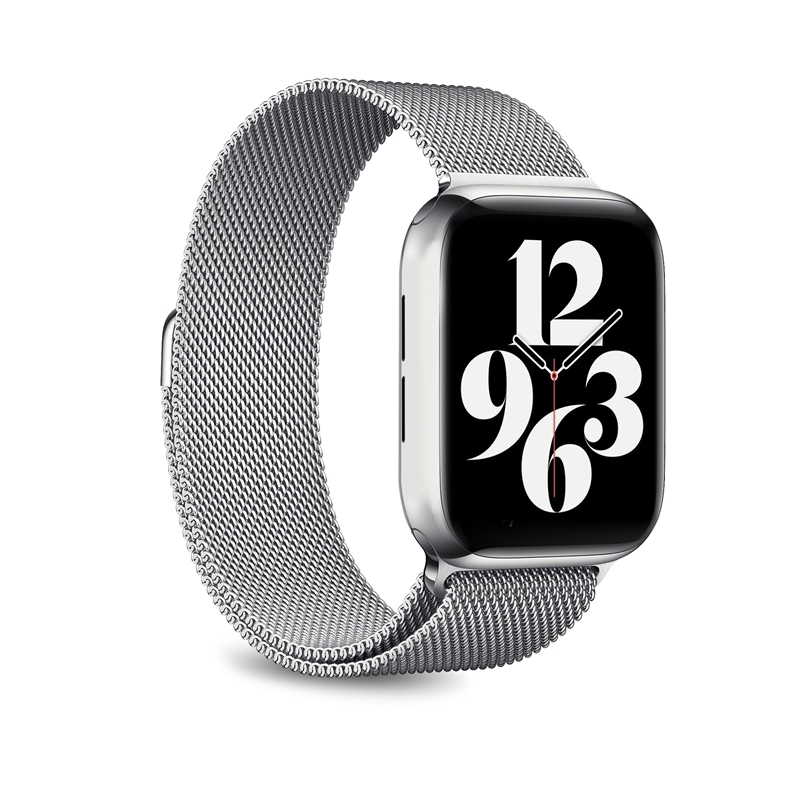 Puro Milanese Magnetic Band - Pasek ze stali nierdzewnej do Apple Watch 42/44/45 mm (srebrny)