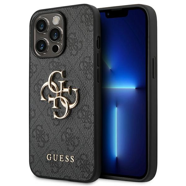 Guess 4G Big Metal Logo - Etui iPhone 14 Pro (szary)