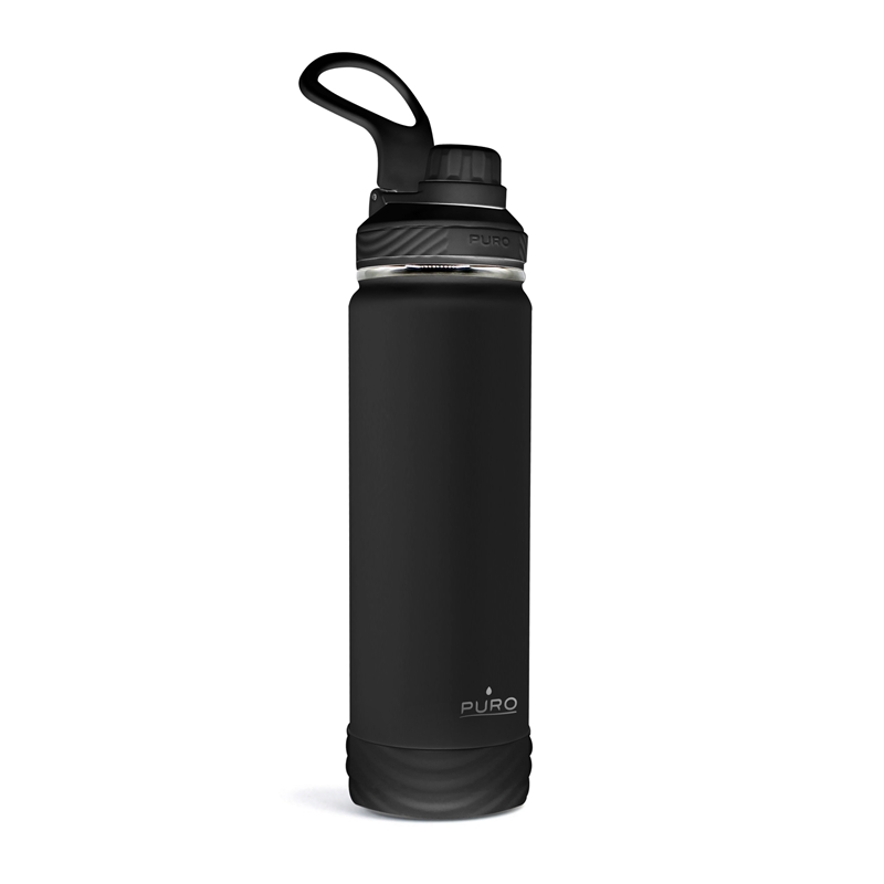 PURO Outdoor - Butelka termiczna ze stali nierdzewnej 750 ml (Black)