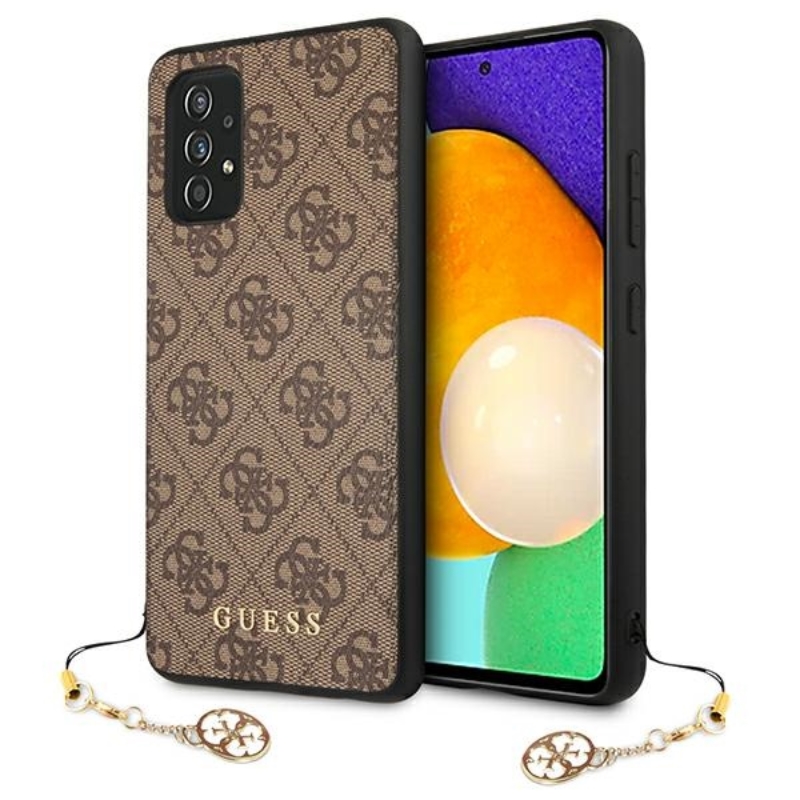 Guess 4G Charms Collection - Etui Samsung Galaxy A52 / A52S (brązowy)