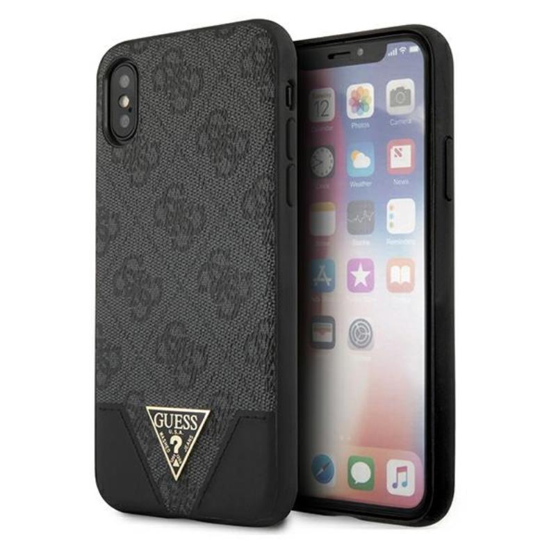 Guess 4G Triangle Collection - Etui iPhone Xs Max (szary)