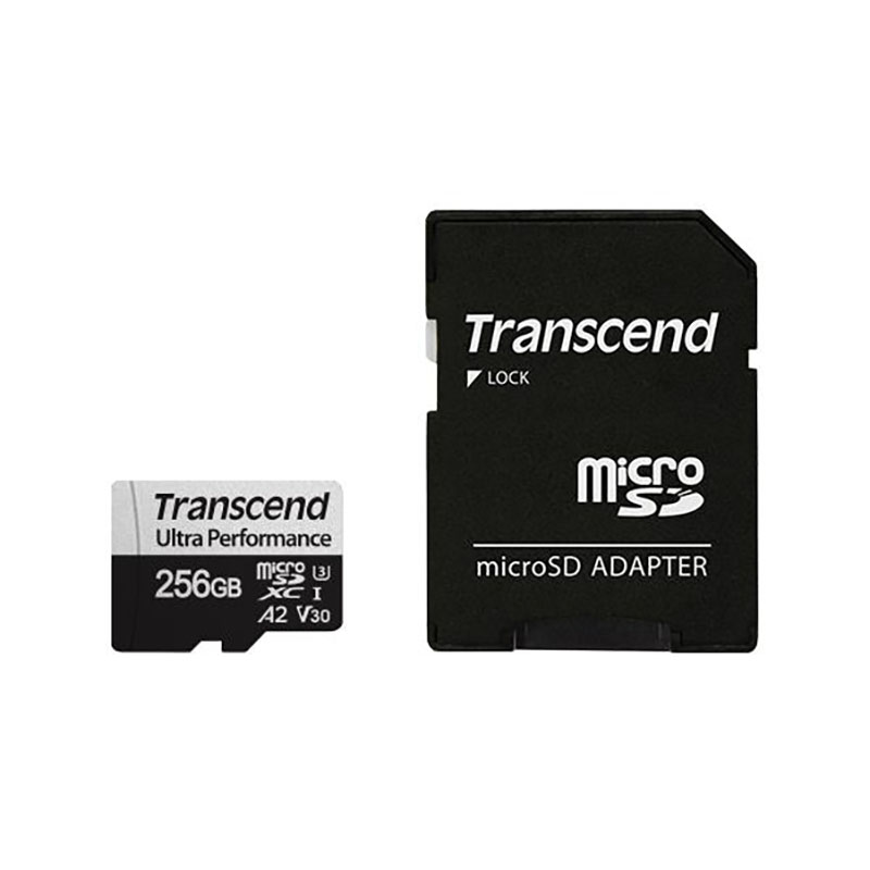 Transcend Memory Micro SDXC - Karta pamięci 256 GB UHS-1 U3 V30 125/160 MB/s z adapterem