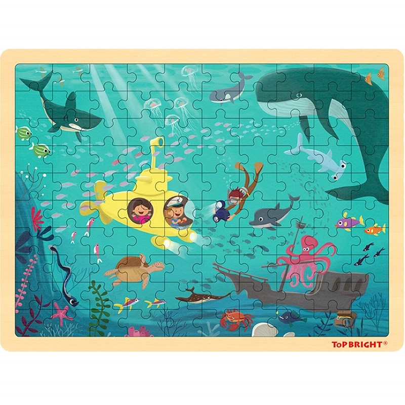 TOP BRIGHT - Puzzle drewniane ocean (100 el.)