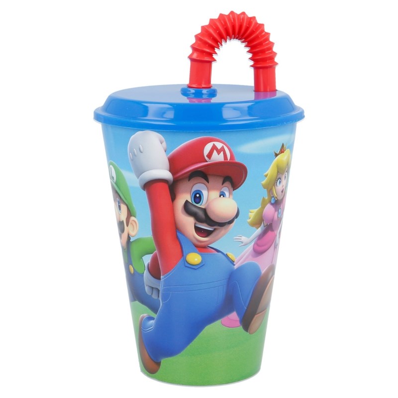 Super Mario - Kubek ze słomką 430 ml