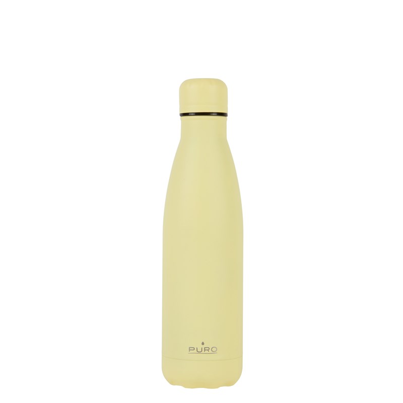 PURO ICON - Butelka termiczna ze stali nierdzewnej 500 ml (Light Yellow) (Powder Coating)