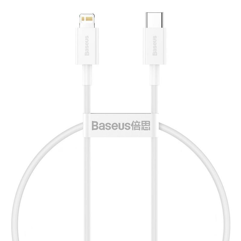 Baseus Superior Series - Kabel  połączeniowy USB-C do Lightning PD 20W 0,25m (biały)