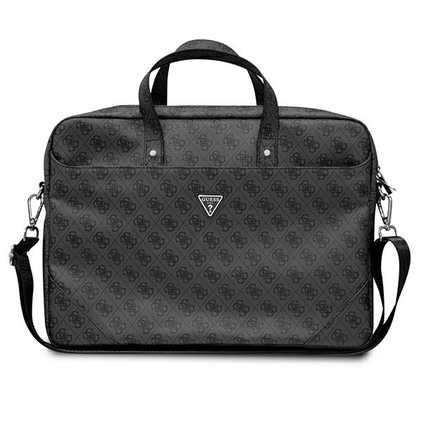 Guess Saffiano 4G Triangle Logo Computer Bag – Torba na notebooka 16” (czarny)