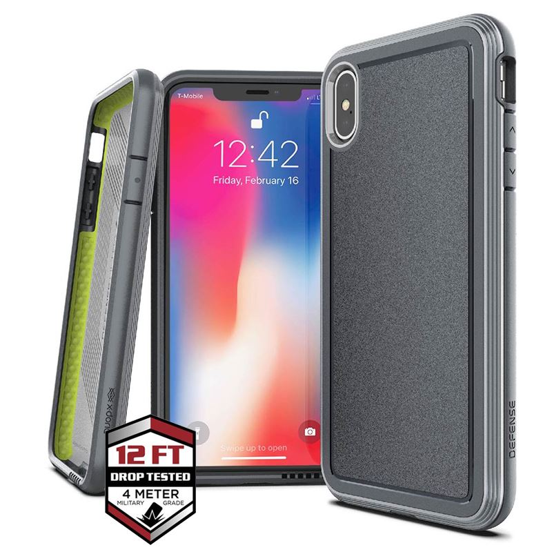 X-Doria Defense Ultra - Pancerne etui aluminiowe iPhone Xs Max (Drop test 4m) (Gray)