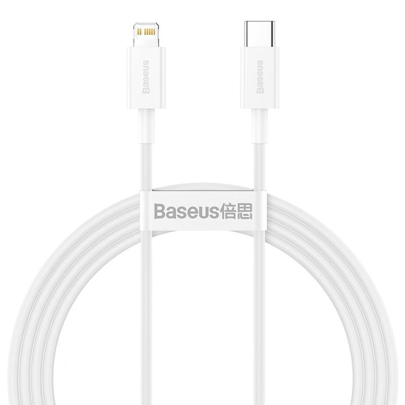 Baseus Superior Series - Kabel  połączeniowy USB-C do Lightning PD 20W 1m (biały)