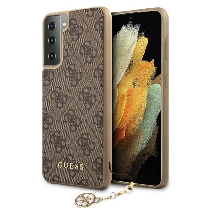 Guess 4G Charms Collection - Etui Samsung Galaxy S21 (brązowy)