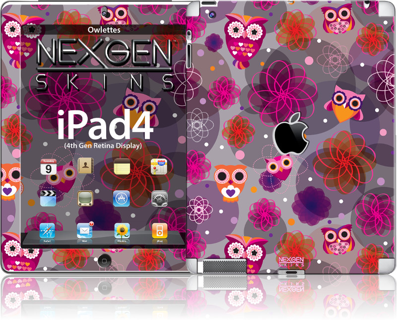 Nexgen Skins - Zestaw skórek na obudowę z efektem 3D iPad 2/3/4 (Owlettes 3D)