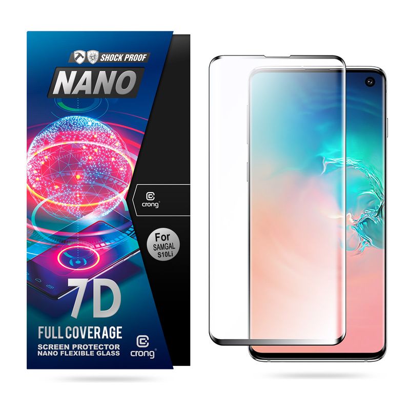 Crong 7D Nano Flexible Glass - Szkło hybrydowe 9H na cały ekran Samsung Galaxy A71 / A81 / A91 / S10 LITE / NOTE10 LITE