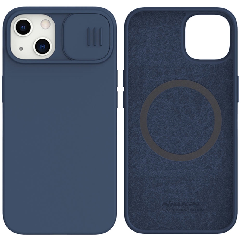 Nillkin CamShield Silky Magnetic - Etui Apple iPhone 13 z osłoną aparatu (Midnight Blue)