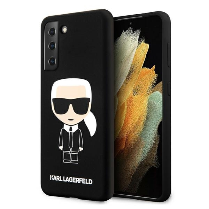 Karl Lagerfeld Fullbody Silicone Iconic - Etui Samsung Galaxy S21 (Czarny)