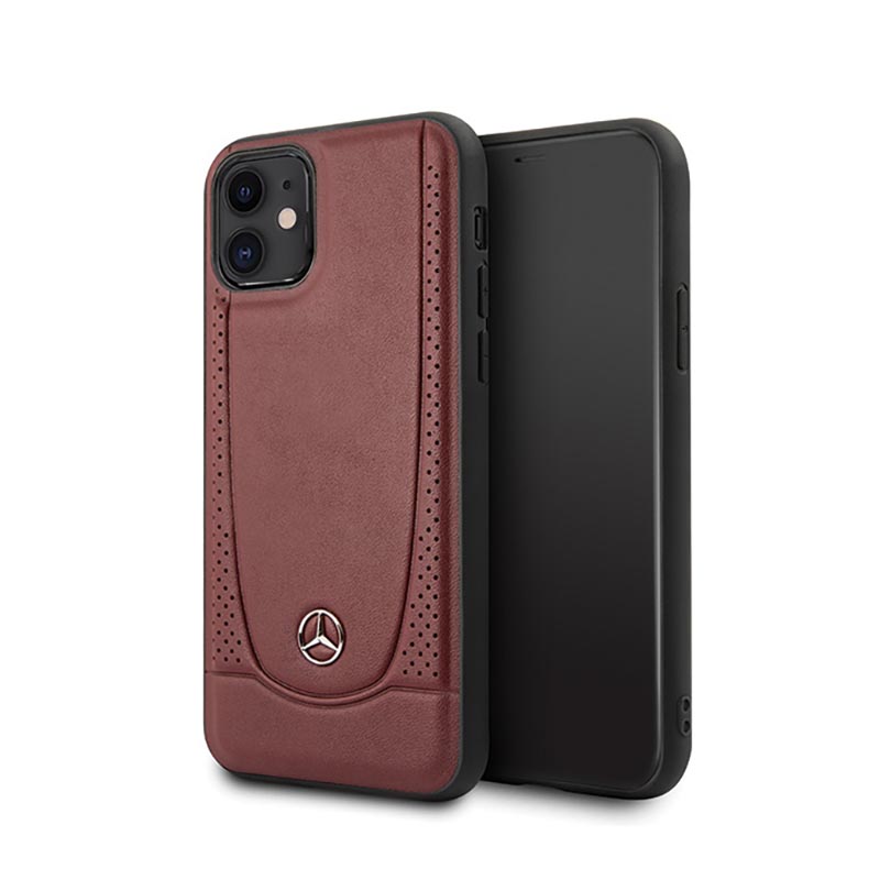 Mercedes Leather Urban Line - Etui iPhone 11 (czerwony)