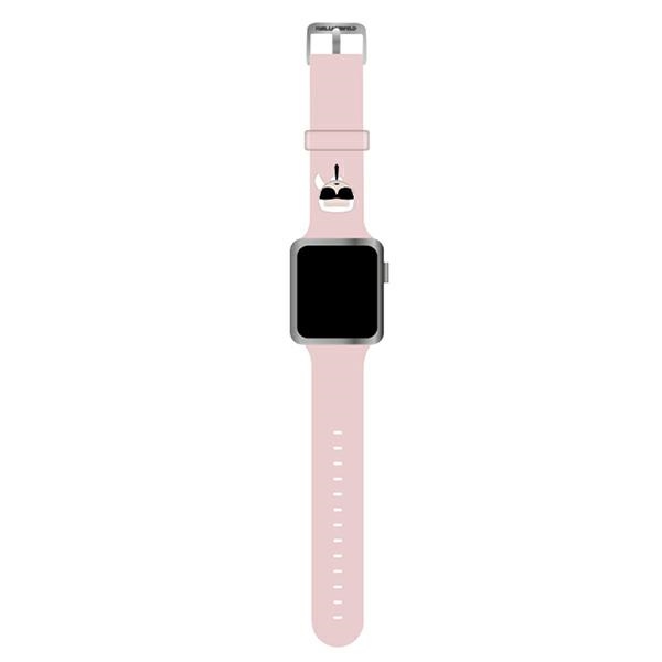 Karl Lagerfeld Silicone Karl Head – Pasek do Apple Watch 42/44/45 mm (różowy)