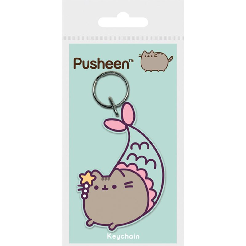 Pusheen - Brelok do kluczy z kółkiem (Pusheen syrenka) (7 x 8 cm)