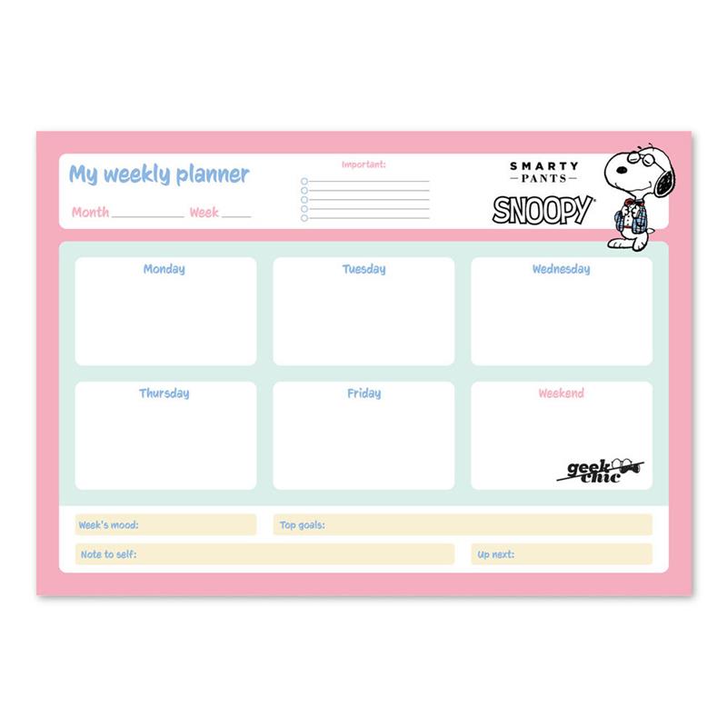 Snoopy - Planner tygodniowy 54 strony A3