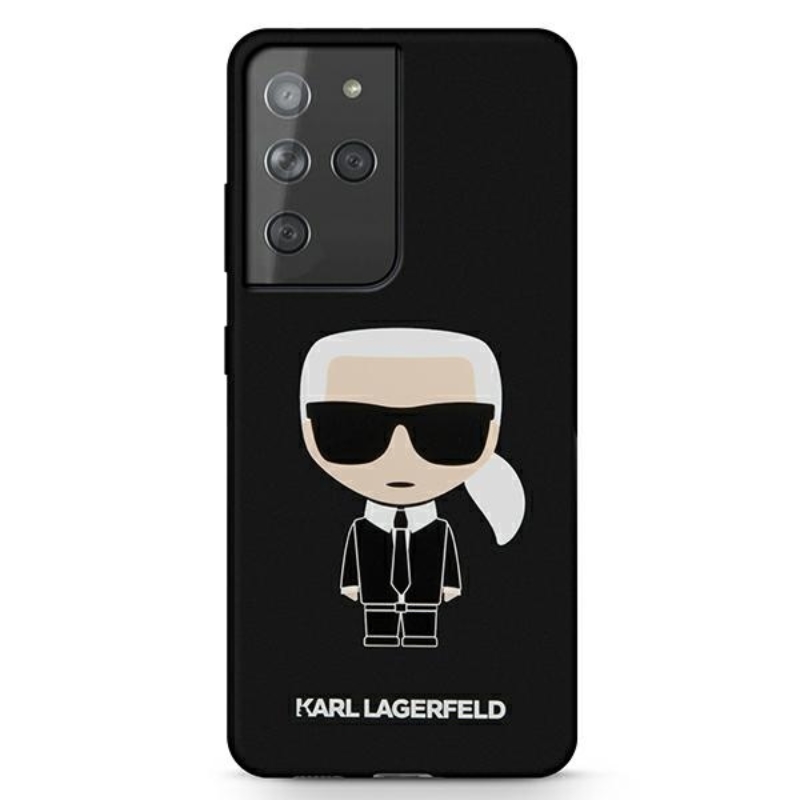 Karl Lagerfeld Fullbody Silicone Iconic - Etui Samsung Galaxy S21 Ultra (Czarny)