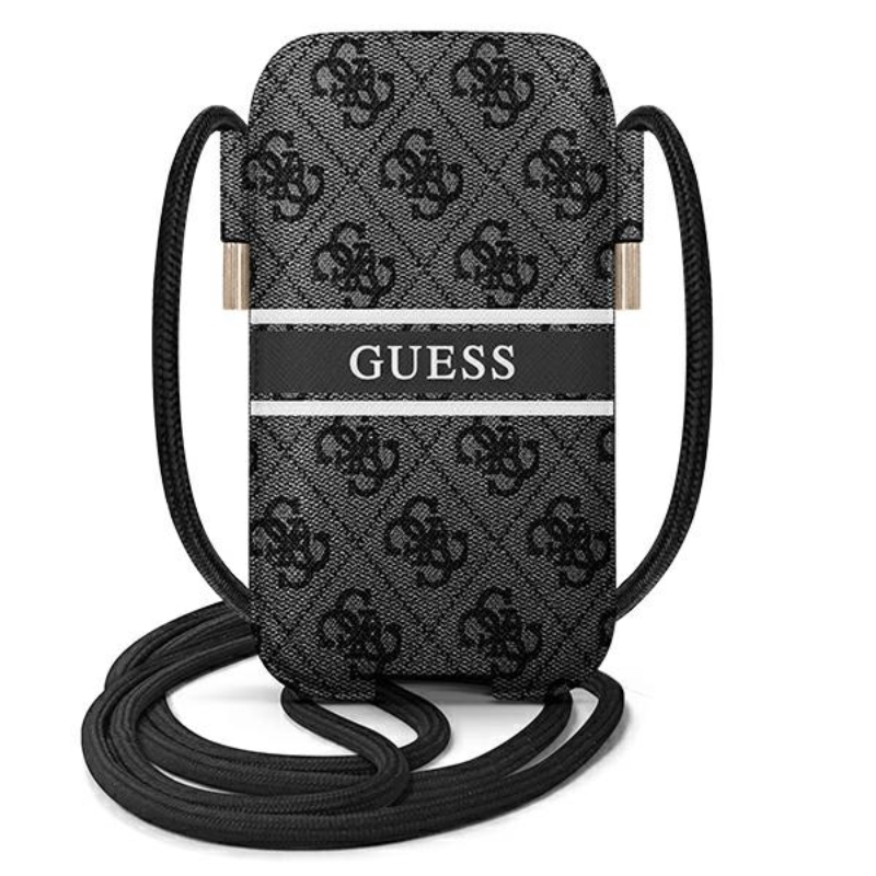 Guess 4G Printed Stripe Pouch - Torebka na telefon L (szary)