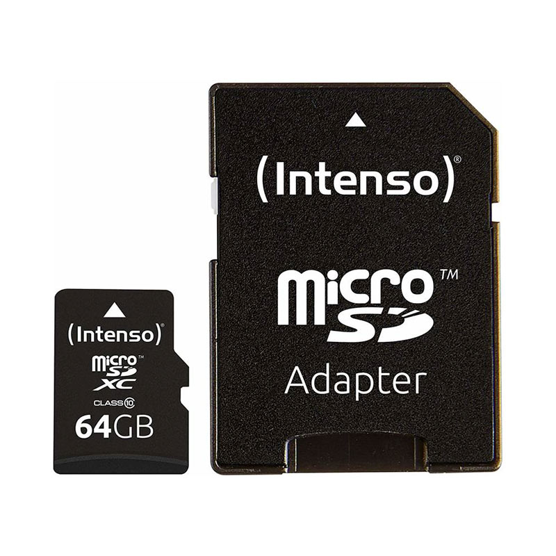 Intenso MicroSDXC - Karta pamięci 64 GB Class 10 12/25 MB/s z adapterem