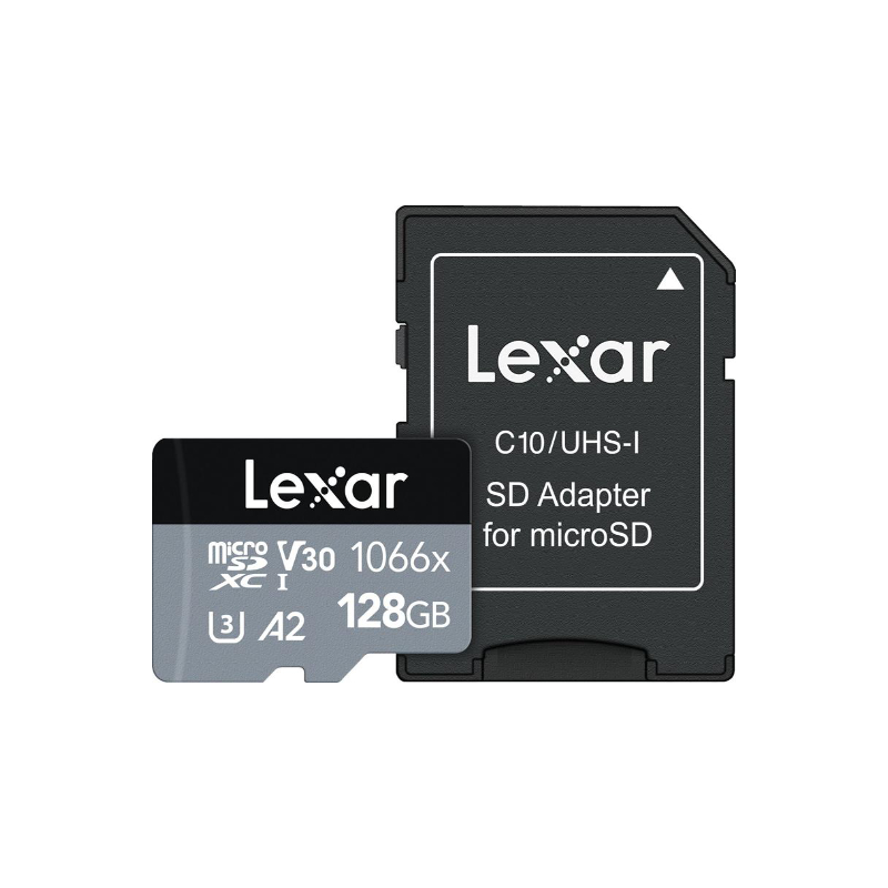 Lexar Micro SDXC - Karta pamięci 128 GB A2 UHS-1 V30 120/160 MB/s z adapterem