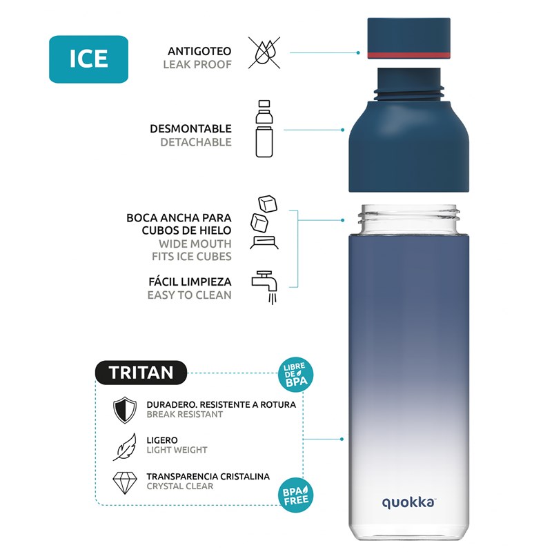 Quokka Ice - Butelka na wodę z tritanu 840 ml (Porcelain Sparrow)