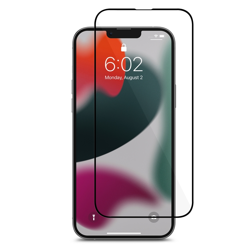 Moshi AirFoil Pro - Elastyczne szkło hybrydowe iPhone 13 Pro Max (czarna ramka)